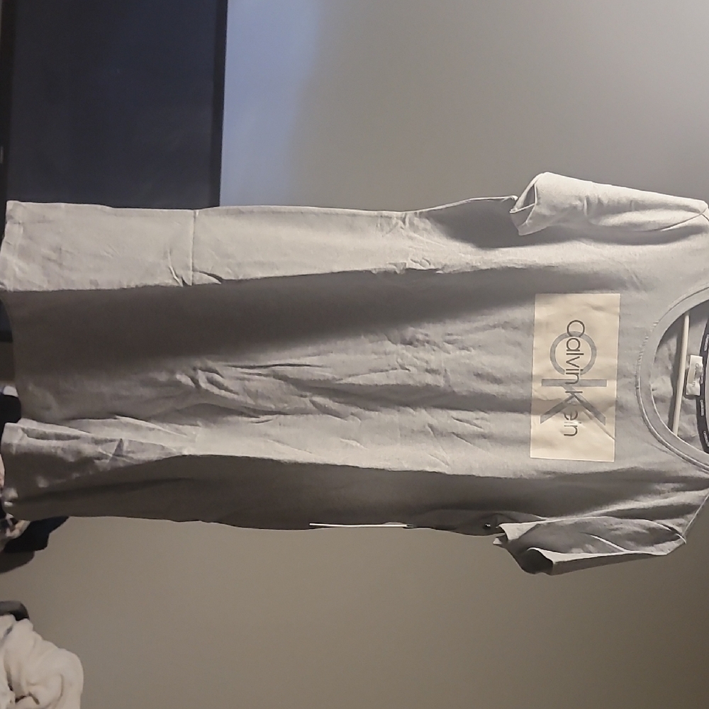 Calvin Klein Gray T-Shirt Dress
